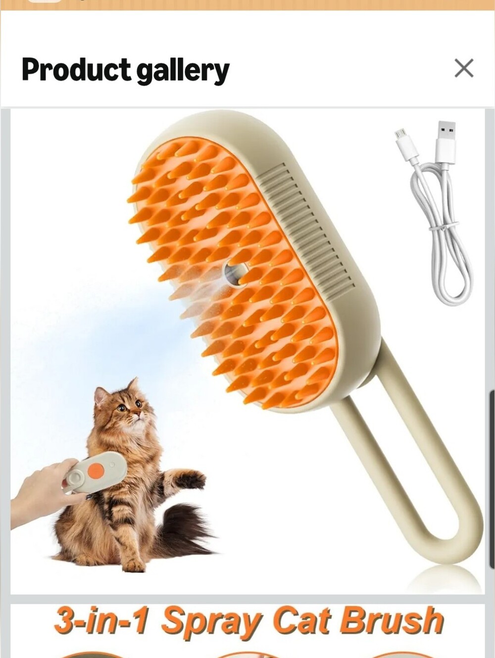 3/$30Electric Spray Handle Pet Massage Brush | Grooming & Deshedding Tool
